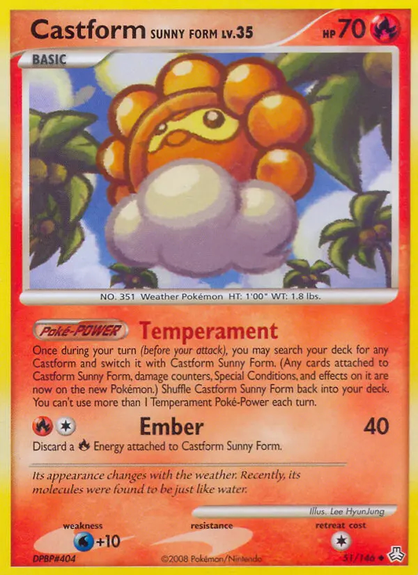 Image of the card Castform Sunny Form