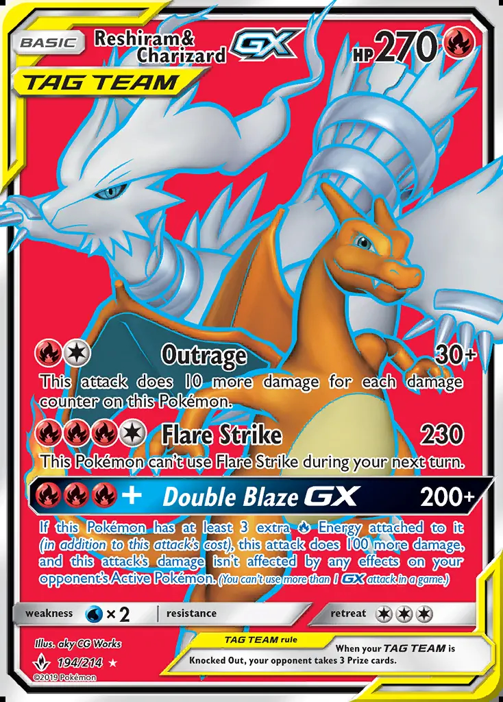 Image of the card Reshiram & Charizard GX