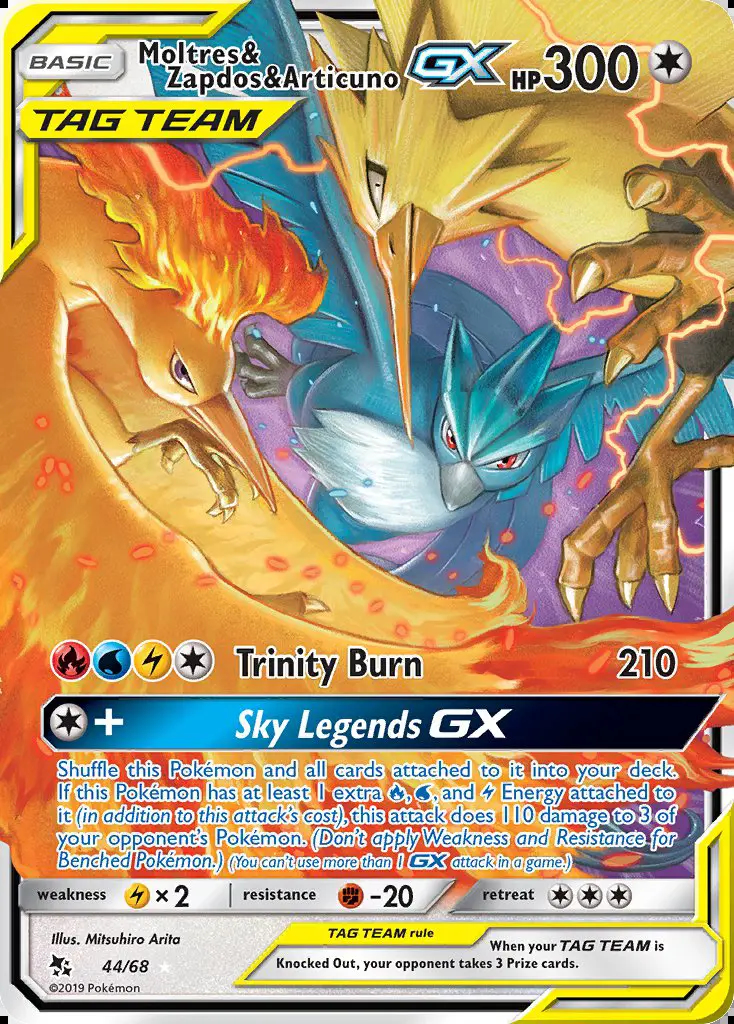 Image of the card Moltres & Zapdos & Articuno GX