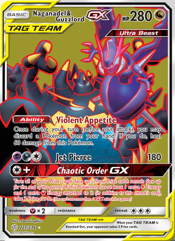 Image of the card Naganadel & Guzzlord GX