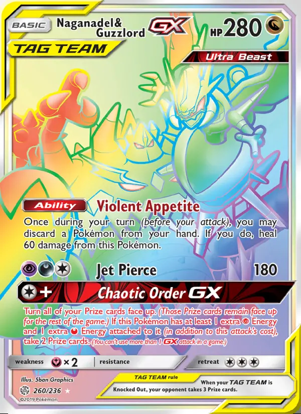 Image of the card Naganadel & Guzzlord GX