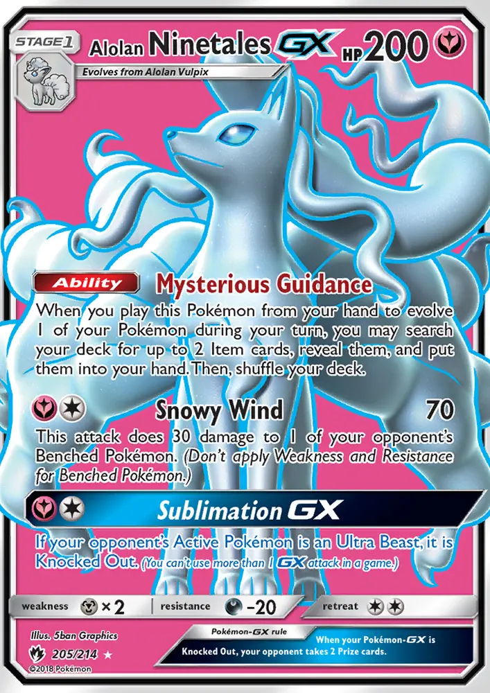 Image of the card Alolan Ninetales GX