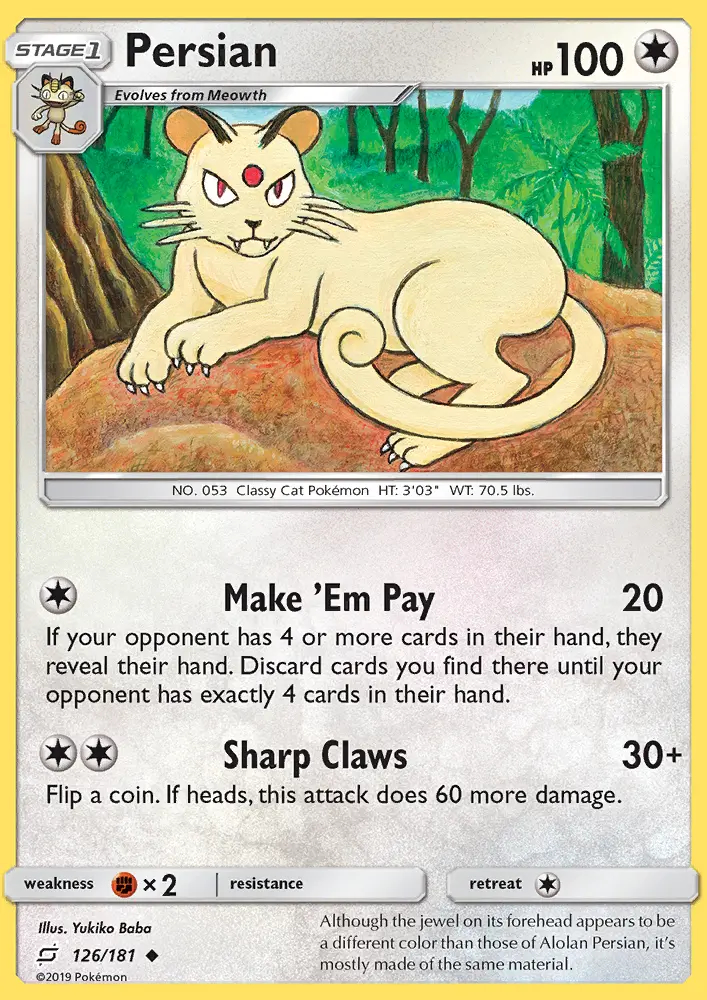 Image of the card Persian