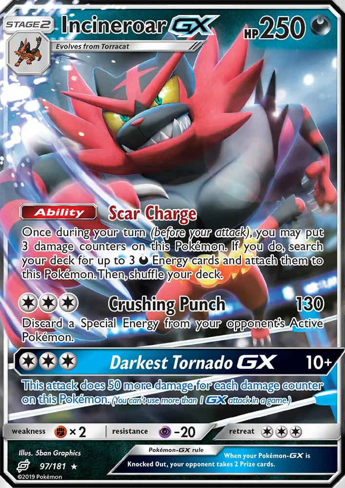 Image of the card Incineroar GX