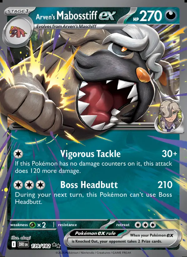 Image of the card Arven's Mabosstiff ex