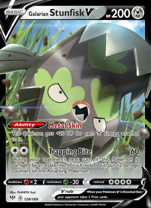 Image of the card Galarian Stunfisk V