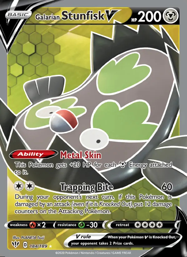 Image of the card Galarian Stunfisk V