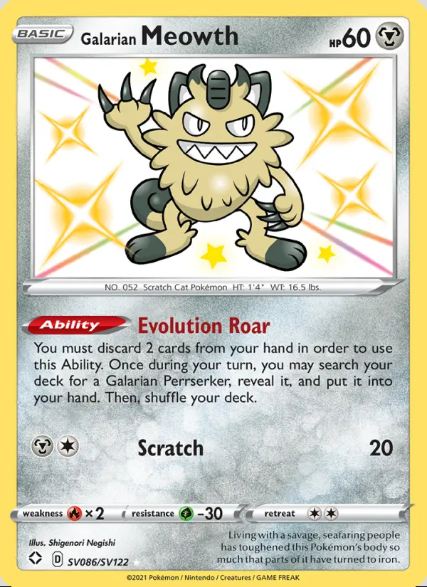 Image of the card Galarian Meowth