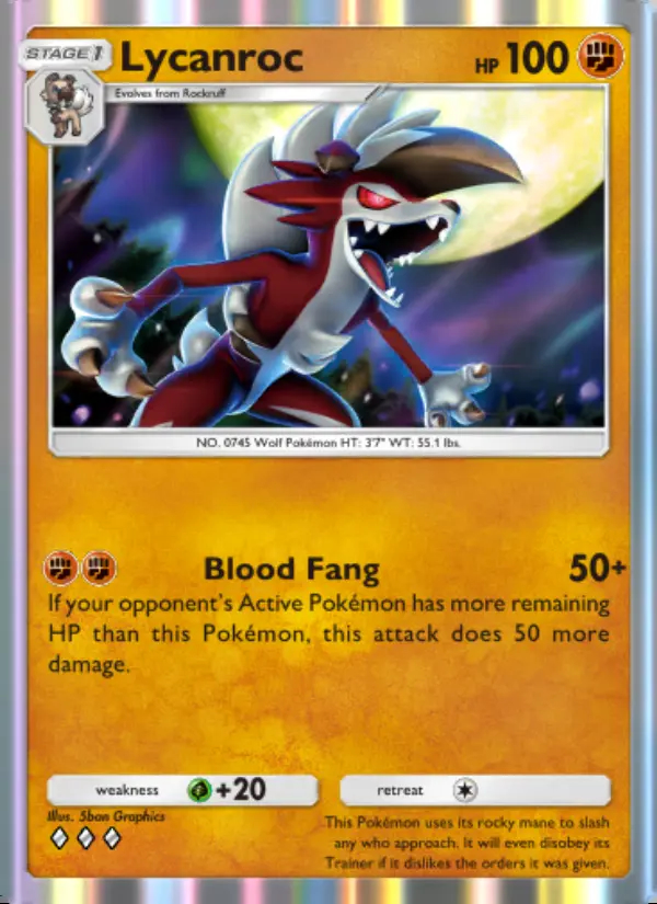 Image of the card Lycanroc